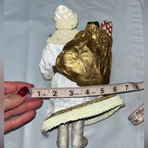 Possible Dreams SANTA 1987 Clothtiques 10#Old World White Gold TOY sack  713036 - Picture 4 of 16